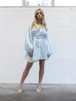 Acler Margot Mini Dress Blue Size 10 for rent on The Volte - image 3