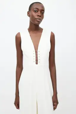 Zimmermann Baton Jumpsuit Pearl Size 8 for rent on The Volte - image 2