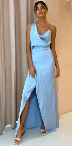 One Fell Swoop Muse Maxi Dress in Carolina Blue Size 8 for rent on The Volte - image 3