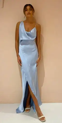 One Fell Swoop Muse Maxi Dress in Carolina Blue Size 8 for rent on The Volte - image 6