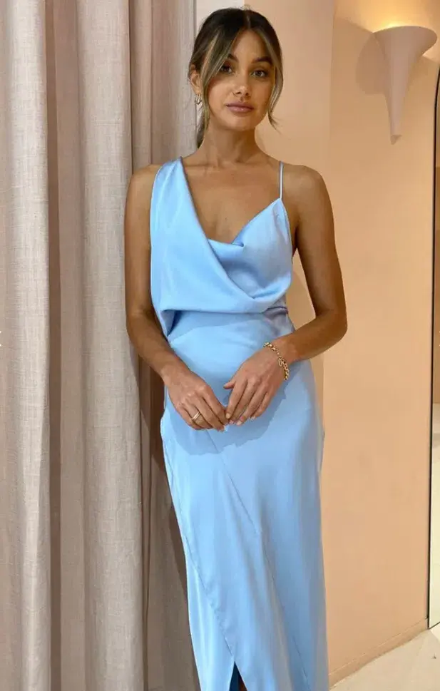 One Fell Swoop Muse Maxi Dress in Carolina Blue Size 8 for rent on The Volte - main image