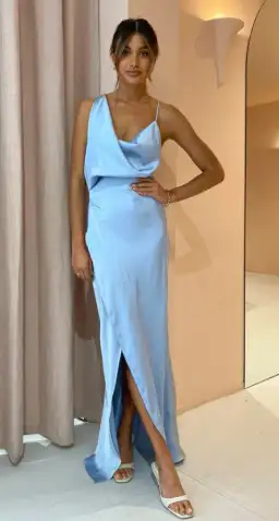 One Fell Swoop Muse Maxi Dress in Carolina Blue Size 8 for rent on The Volte - image 1