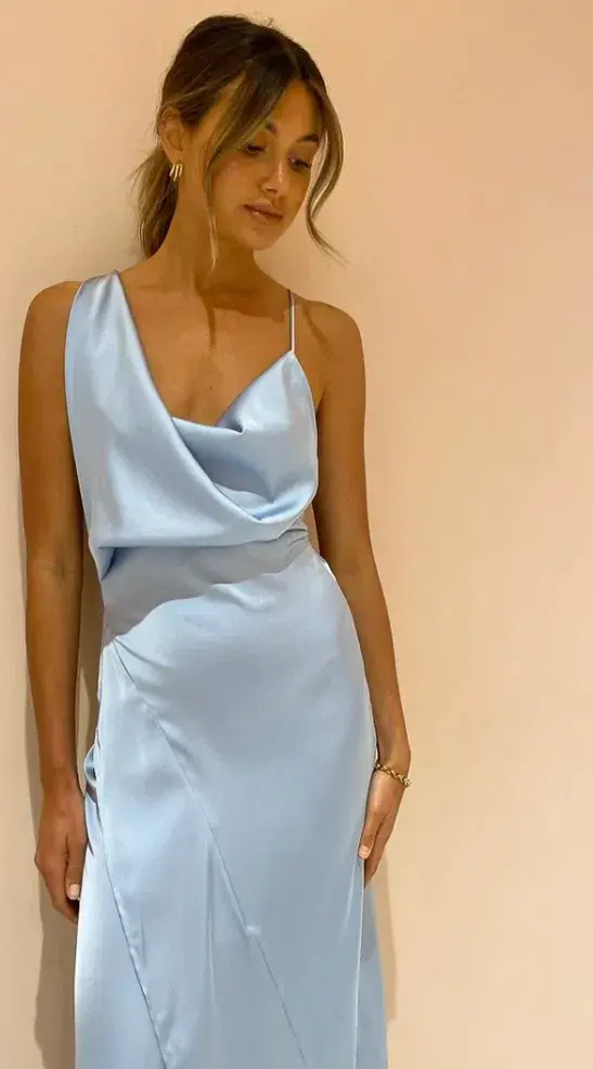 One Fell Swoop Muse Maxi Dress in Carolina Blue Size 8 for rent on The Volte - main image