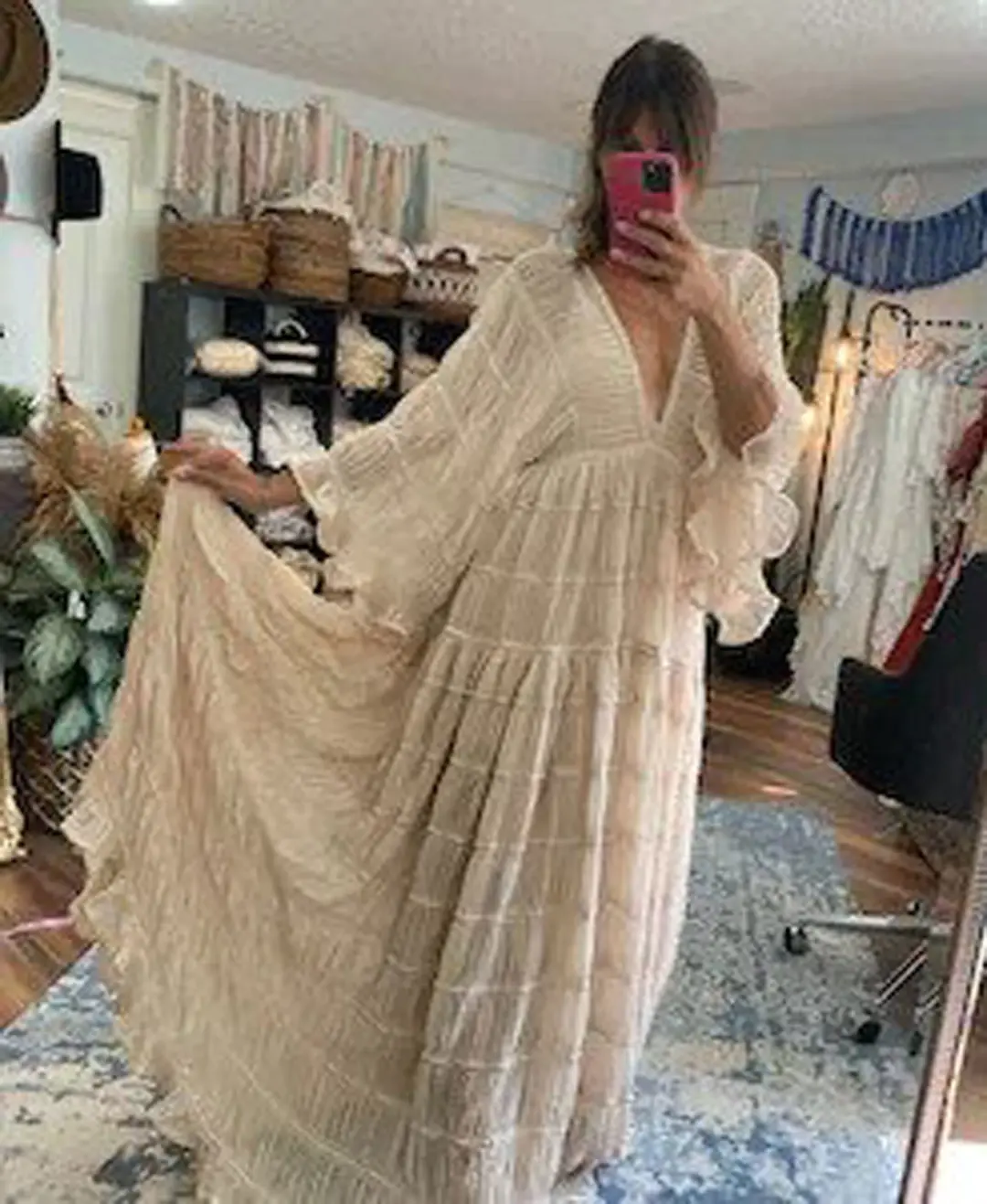 We Are Reclamation Wonderment and Awe Gown Beige One Size Fits Most (Aus 6-16) for rent on The Volte - main image
