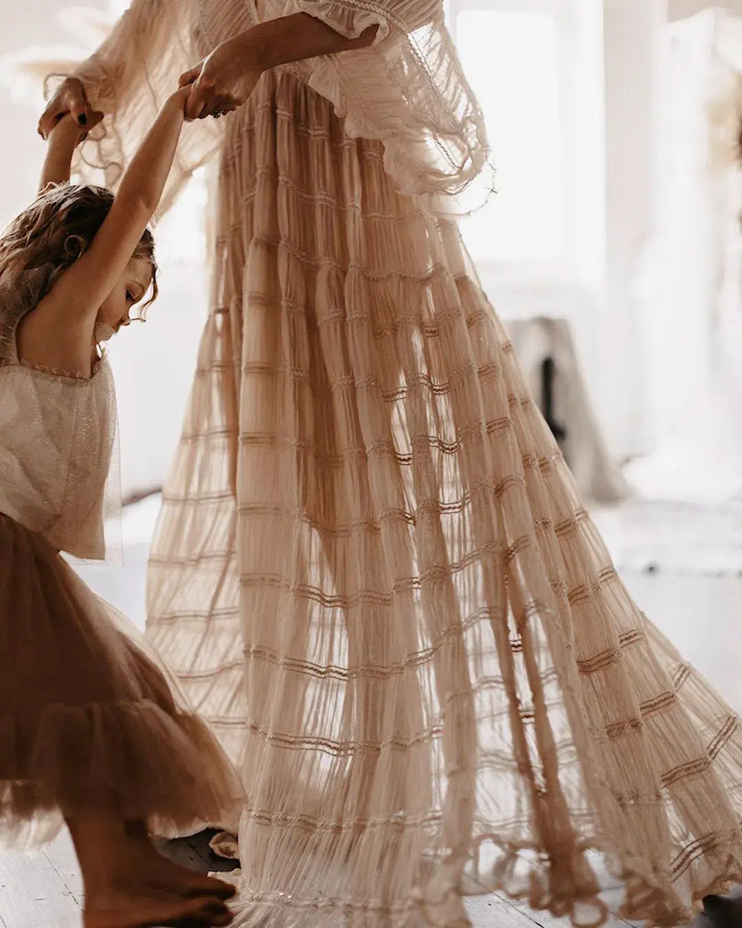 We Are Reclamation Wonderment and Awe Gown Beige One Size Fits Most (Aus 6-16) for rent on The Volte - main image