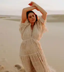 We Are Reclamation Wonderment and Awe Gown Beige One Size Fits Most (Aus 6-16) for rent on The Volte - image 6