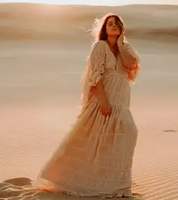 We Are Reclamation Wonderment and Awe Gown Beige One Size Fits Most (Aus 6-16) for rent on The Volte - image 1