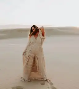 We Are Reclamation Wonderment and Awe Gown Beige One Size Fits Most (Aus 6-16) for rent on The Volte - image 5