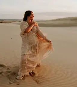 We Are Reclamation Wonderment and Awe Gown Beige One Size Fits Most (Aus 6-16) for rent on The Volte - image 11