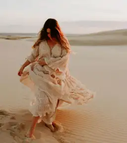 We Are Reclamation Wonderment and Awe Gown Beige One Size Fits Most (Aus 6-16) for rent on The Volte - image 7