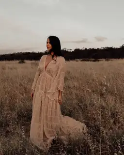 We Are Reclamation Wonderment and Awe Gown Beige One Size Fits Most (Aus 6-16) for rent on The Volte - image 17