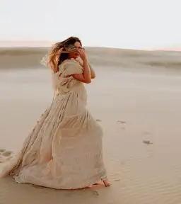 We Are Reclamation Wonderment and Awe Gown Beige One Size Fits Most (Aus 6-16) for rent on The Volte - image 15