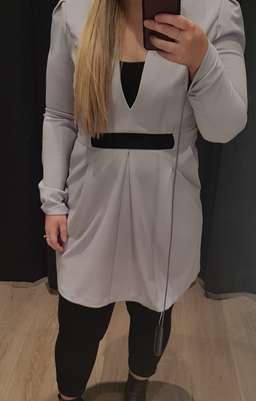 White suede mini dress for rent on The Volte - image 2