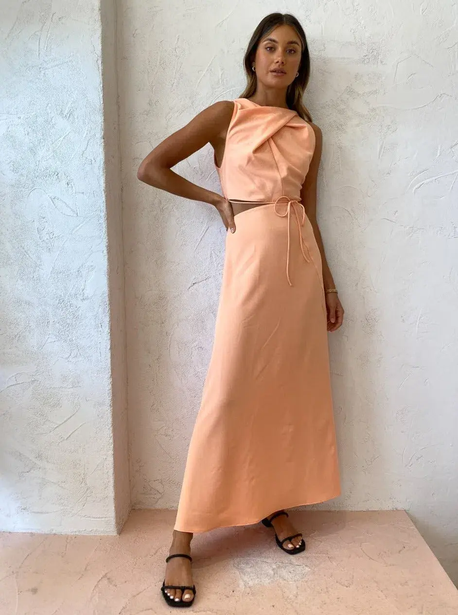 One Fell Swoop Bijoux Maxi Dress Orange Size 8 for rent on The Volte - main image