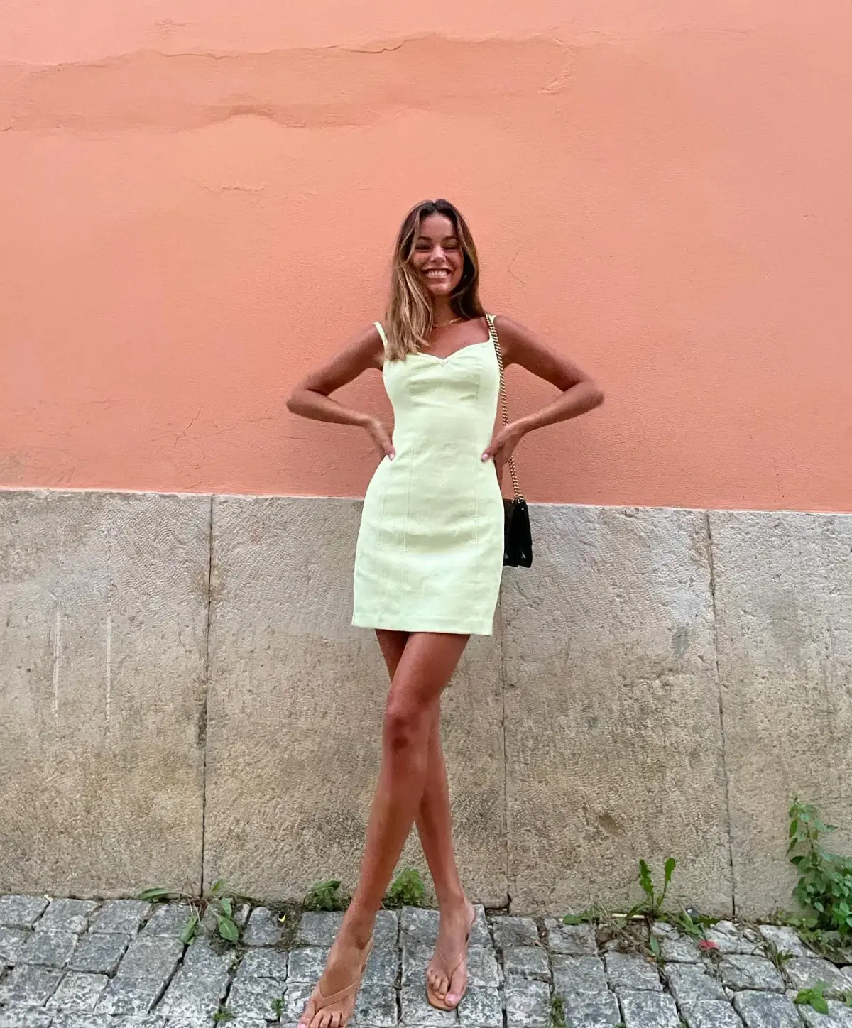 Kookai Oyster Panel Dress Green Size 8 - Image 3