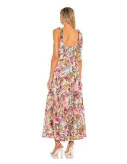 Zimmerman Mae Tie Shoulder Midi Dress Floral Size 1 / Au 10 for rent on The Volte - image 2