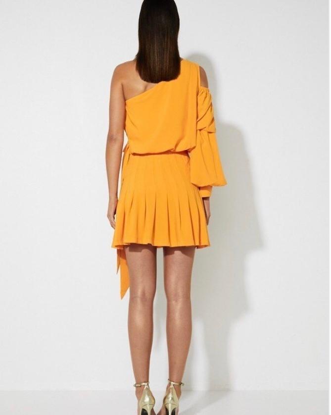 Mossman Self Centered Mini Dress Yellow Size 10 - Image 3