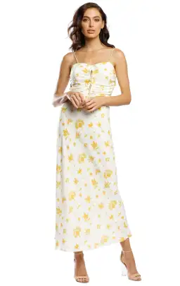 Pasduchas Fiesta Tie Midi Dress Print Size 12