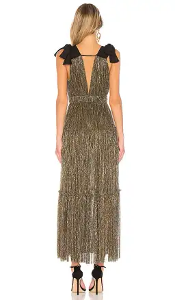Sabina Musayev Ray Dress Gold Size 10