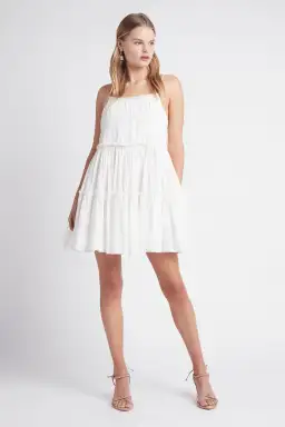 Aje Wilderness Mini Dress White Size 12 for rent on The Volte - image 1