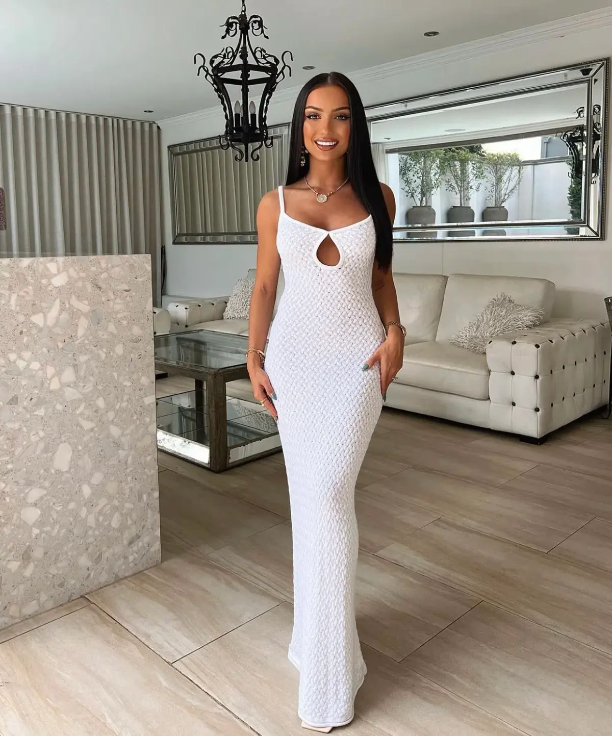 Bec & Bridge Effie Knit Key Maxi Dress Ivory Size 8  - Image 1