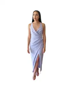 Zimmermann Silk Drape Dress Purple Size 6 for rent on The Volte - image 1