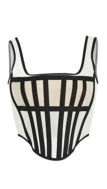 Dion Lee Spacer Knit Corset Top Cream Size 4 for rent on The Volte - main image