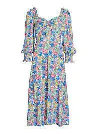 Faithfull the Brand The Mathilde Midi Dress Jemima Floral Size 14 - Image 5