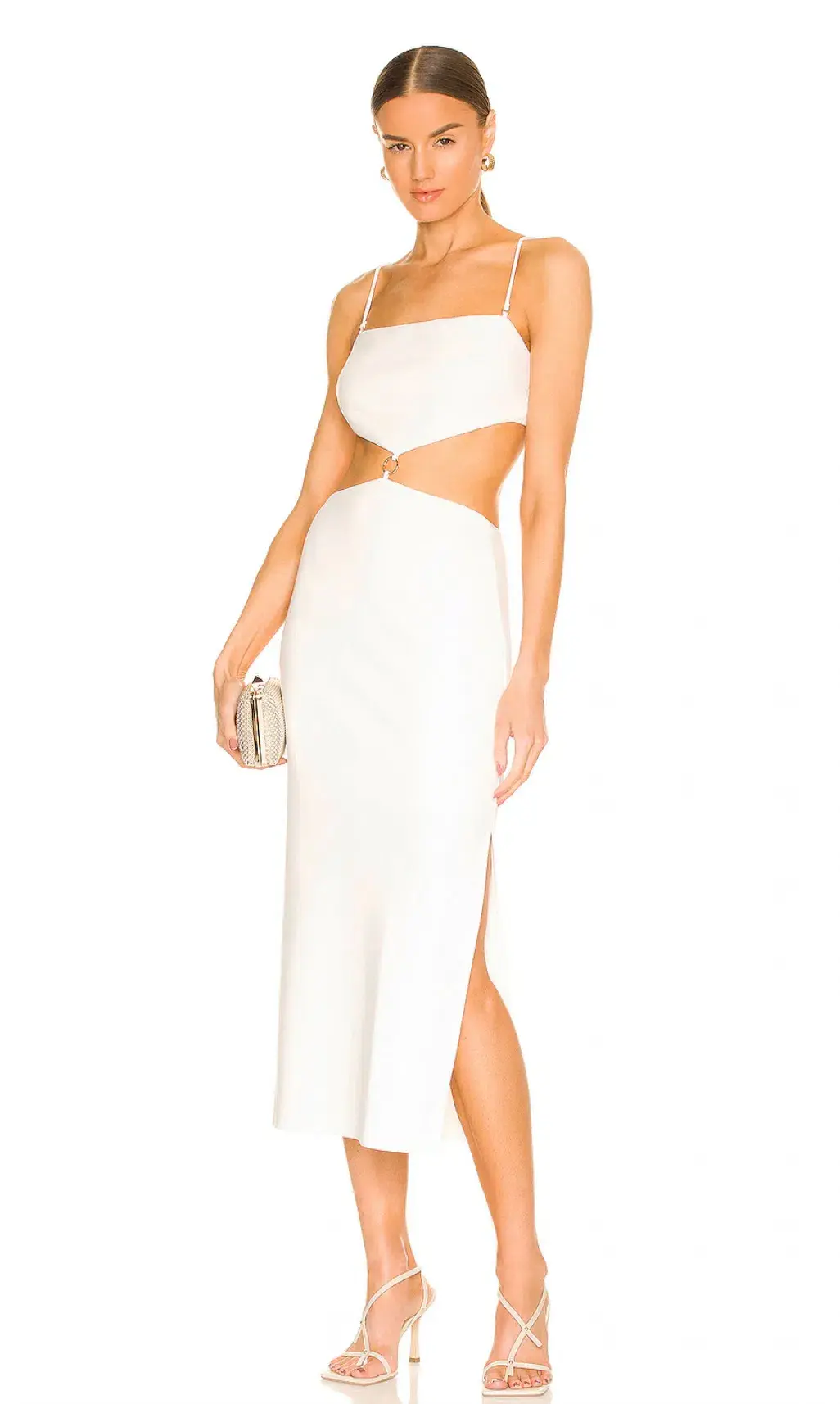 Bec and Bridge Alba Cut Out Midi Dress White Size 8 for rent on The Volte - main image