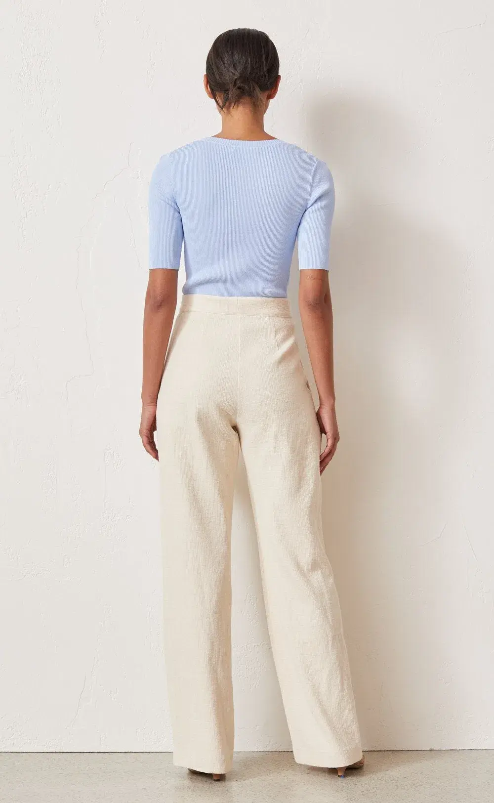 Bec & Bridge Astrid Knit Tee and Anika Pants Set Blue Size 10 for rent on The Volte - main image