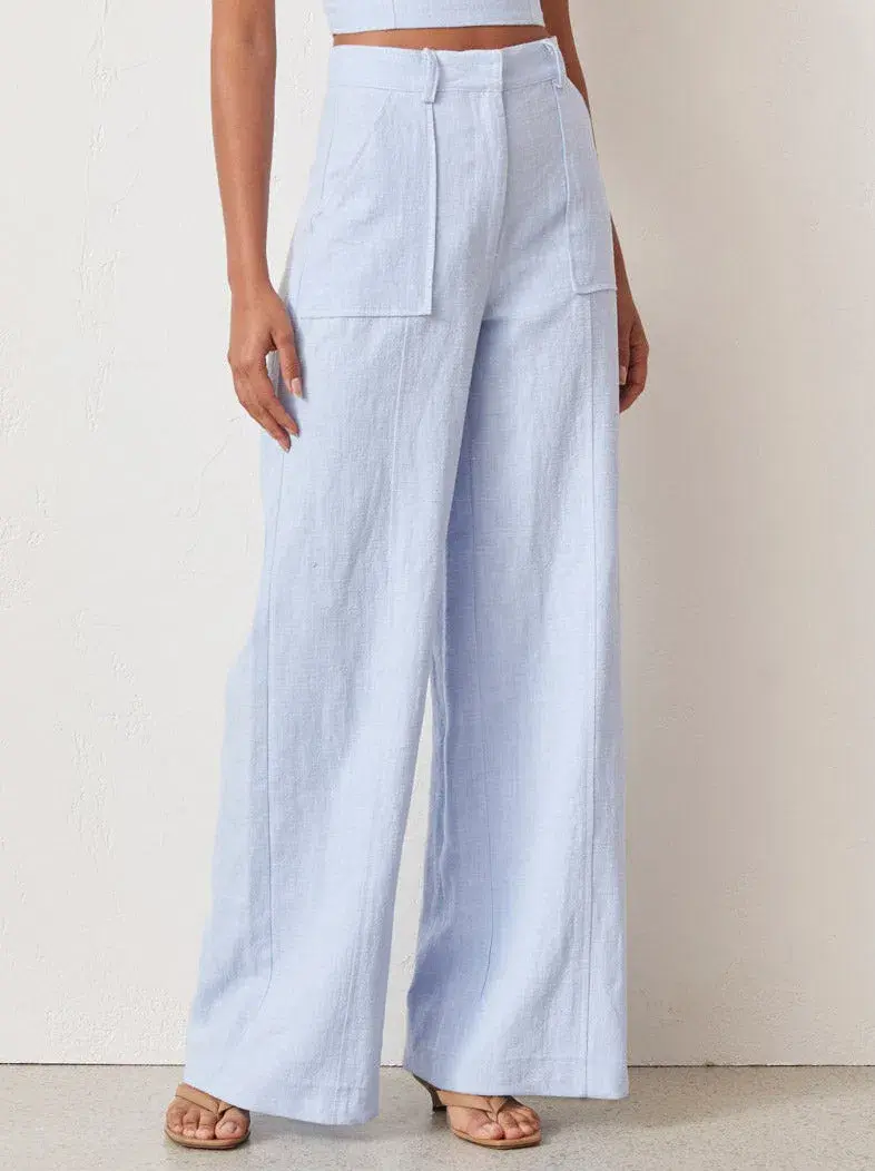 Bec & Bridge Astrid Knit Tee and Anika Pants Set Blue Size 10 for rent on The Volte - main image