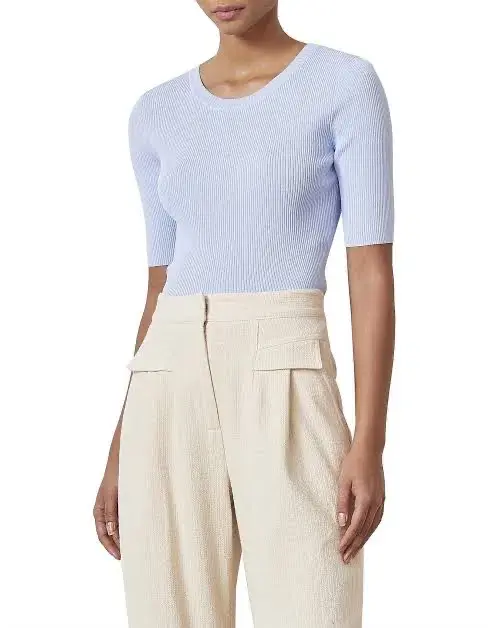 Bec & Bridge Astrid Knit Tee and Anika Pants Set Blue Size 10 for rent on The Volte - main image