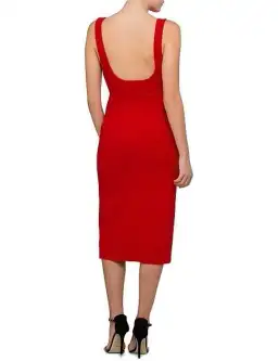 Bec & Bridge C'est Cool Midi Dress Red