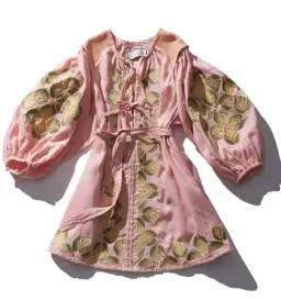 Innika Choo Sir Kulksware Pink Midi Smock Dress Print One Size