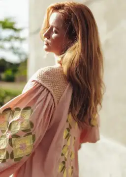 Innika Choo Sir Kulksware Pink Midi Smock Dress Print One Size