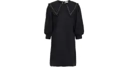 Ganni Studded Linen Mini Dress Black Size 8 for rent on The Volte - image 3