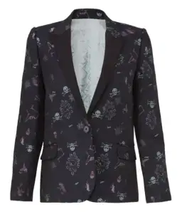 Zadig & Voltaire Blazer Victor Jac Tattoo Print Size 8 for rent on The Volte - image 3