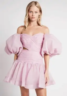 Aje Myriad Cut Out Mini Dress Pink Size 12 for rent on The Volte - image 2