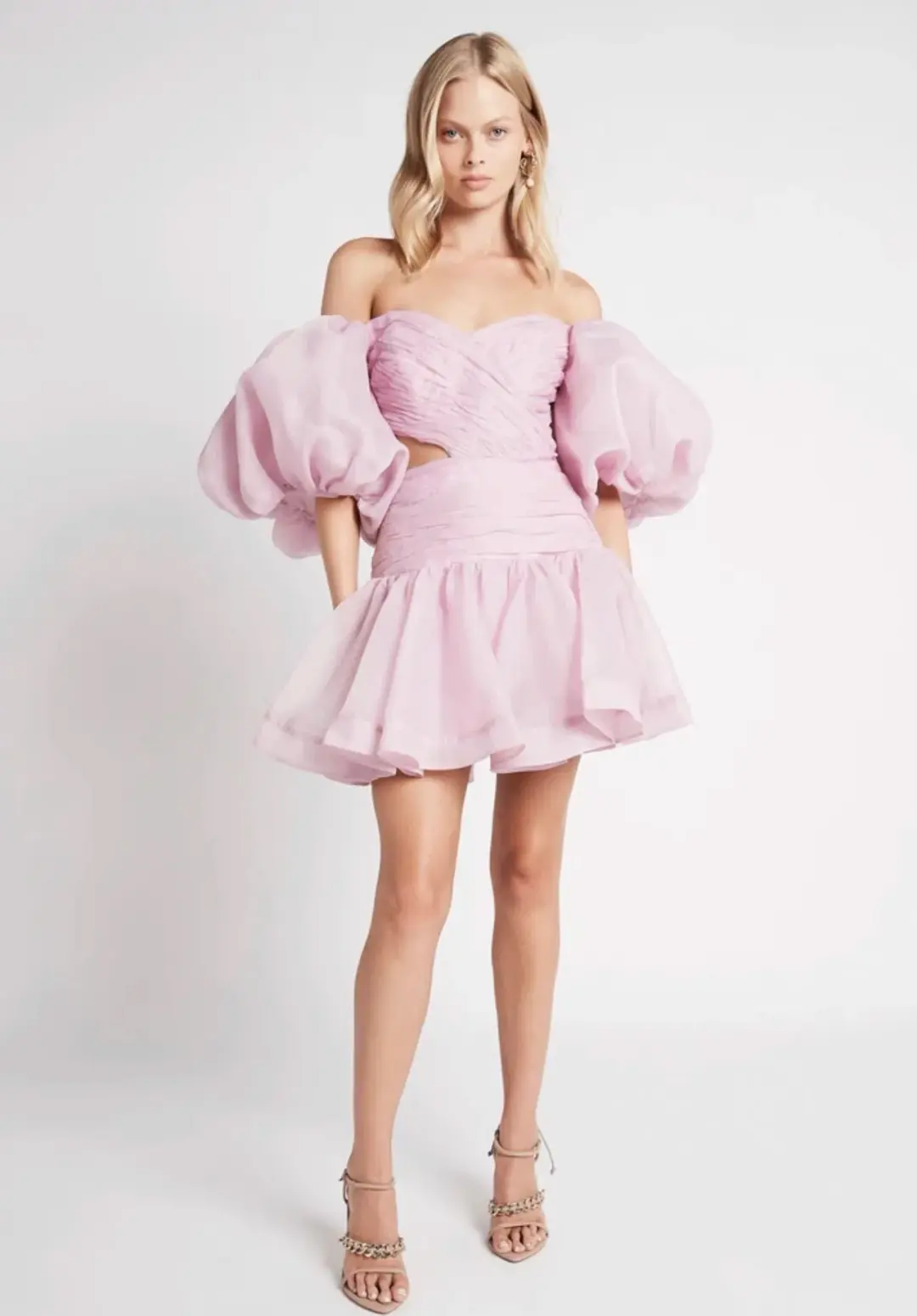 Aje Myriad Cut Out Mini Dress Pink Size 12 for rent on The Volte - main image