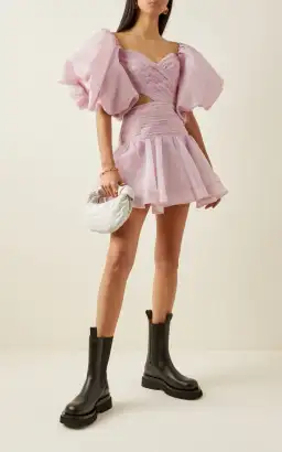 Aje Myriad Cut Out Mini Dress in Lilac Size 8 / S