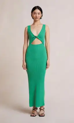 Bec & Bridge Riviera Knit Midi Dress Green Size 12 for rent on The Volte - image 1