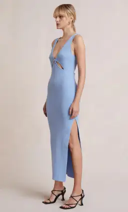 Bec & Bridge Zahara Knit Midi Dress Blue Size 12 for rent on The Volte - image 3