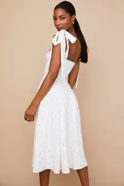 House of CB Alicia Midi Dress White Floral Size S / Au 8 for rent on The Volte - image 2