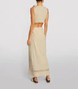 Sir the Label Marne Knot Dress in Natural Cream Size 8 for rent on The Volte - image 2