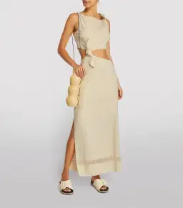 Sir the Label Marne Knot Dress in Natural Cream Size 8 for rent on The Volte - image 3