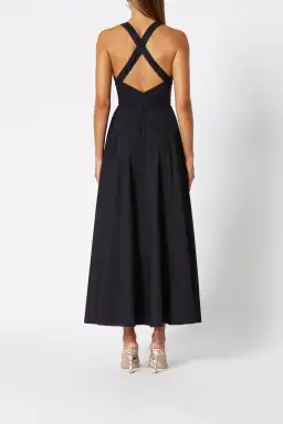 Scanlan Theodore Cotton Crossback Dress Navy Size 8 for rent on The Volte - image 3