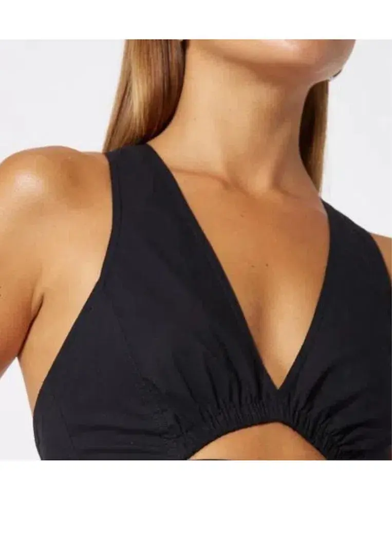 Scanlan Theodore Cotton Crossback Dress Navy Size 8 for rent on The Volte - main image