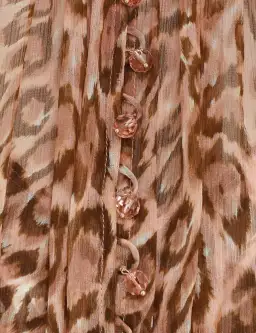 Zimmermann Tempo Bell Sleeve Mini Dress Pink Leopard Print Size 0 / AU 8 for rent on The Volte - image 4