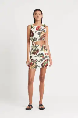 Sir the label Ambroise Knot Mini Dress Print Size 1 for rent on The Volte - image 1