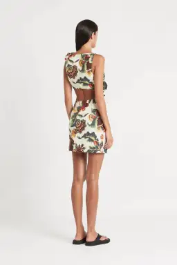 Sir the label Ambroise Knot Mini Dress Print Size 0 for rent on The Volte - image 3